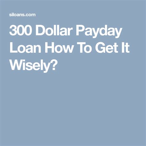 Payday Loan 300 Dollars